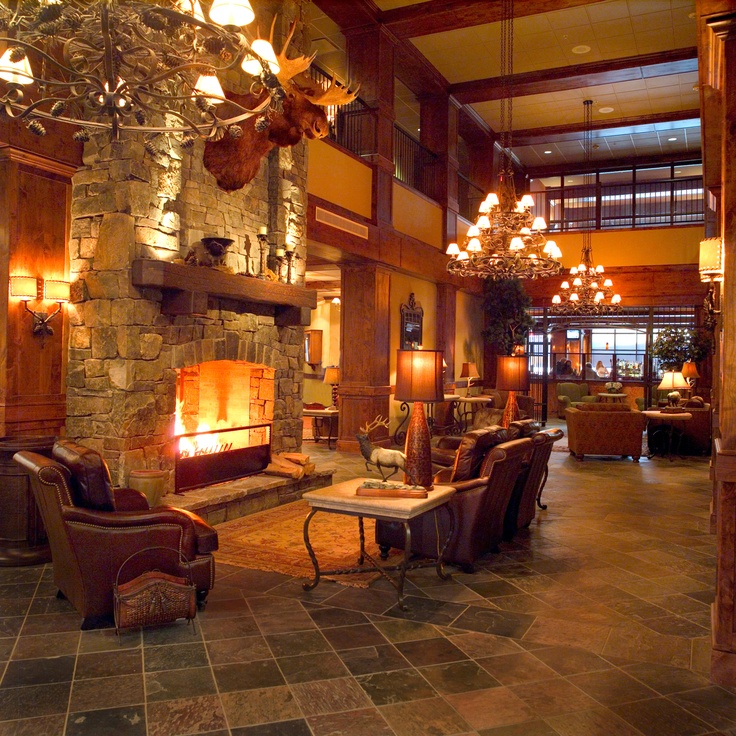 Lodge at Whitefish Lake fireplace